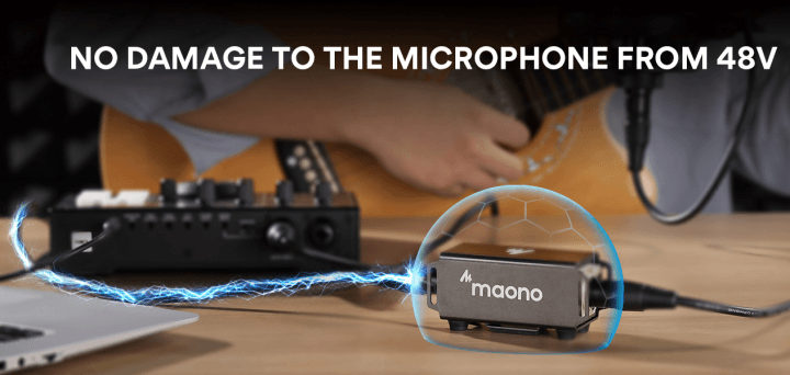 Maono MA100 Connection to Phantom Power +48V