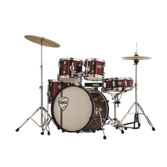 Drumkit completo da 5 pezzi cassa da 22" e pelli Remo