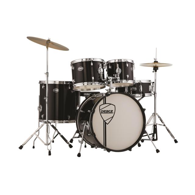 Drumkit completo da 5 pezzi cassa da 18" e pelli Remo