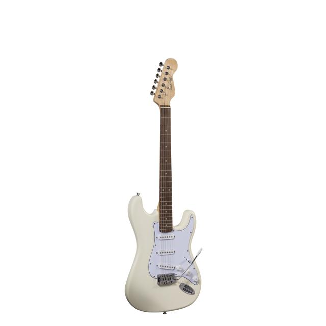 Double cutaway electric guitar with 3 single coils