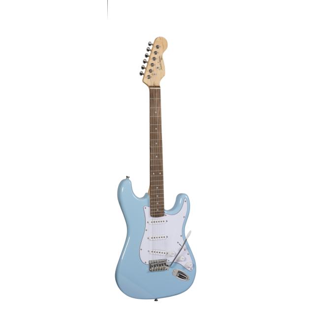 Double cutaway electric guitar with 3 single coils