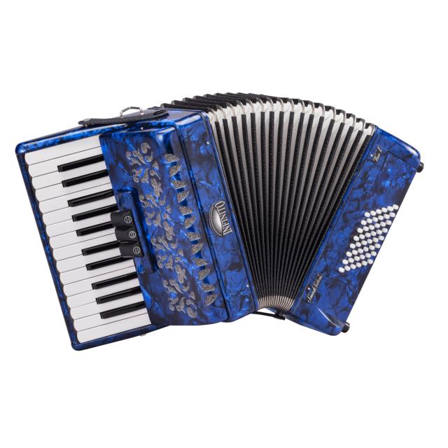 Fisarmonica 48 bassi 26 tasti Blu madreperla