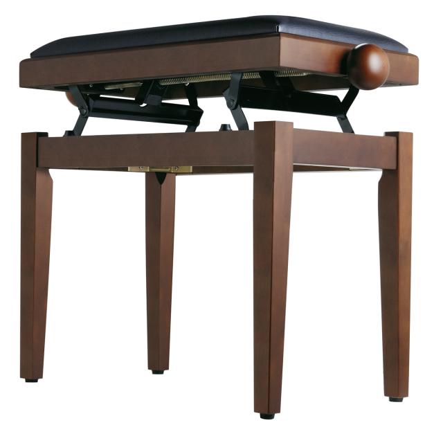 Adjustable satin finish piano bench