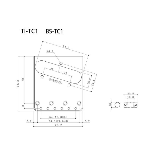 Ponte Fisso per Telecaster Gold