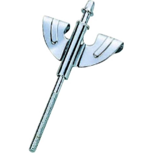 Bass drum claw with tension rod