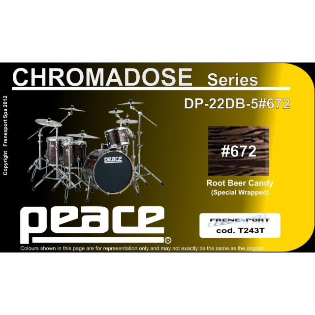 Drum kit 5 pcs in betulla con finiture rivestite speciali