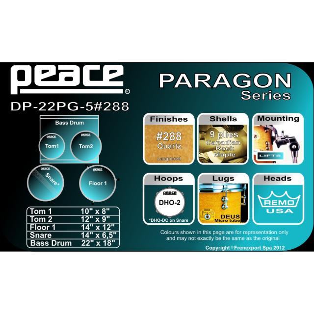Drum Set 5 pcs in Acero Canadese con finiture laccate speciali