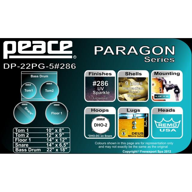Drum Set 5 pcs in Acero Canadese con finiture laccate speciali