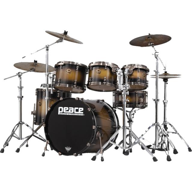 Genuine lacquered finish Canadian Rock Maple 5 pcs Drum set