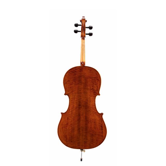 Violoncello 3/4 in legno massello con fondo e fasce in acero fiammato