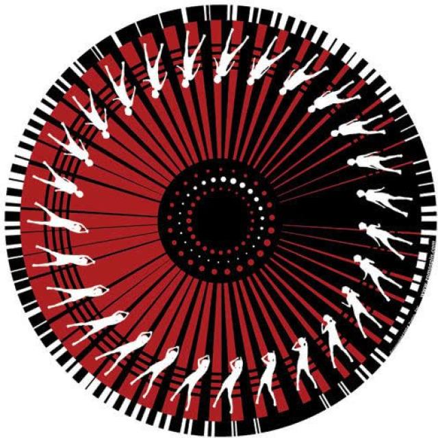 2x Slipmats - Dance - rosso