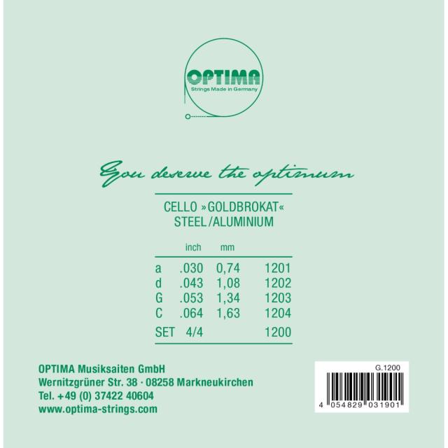 Set Goldbrokat per Violoncello