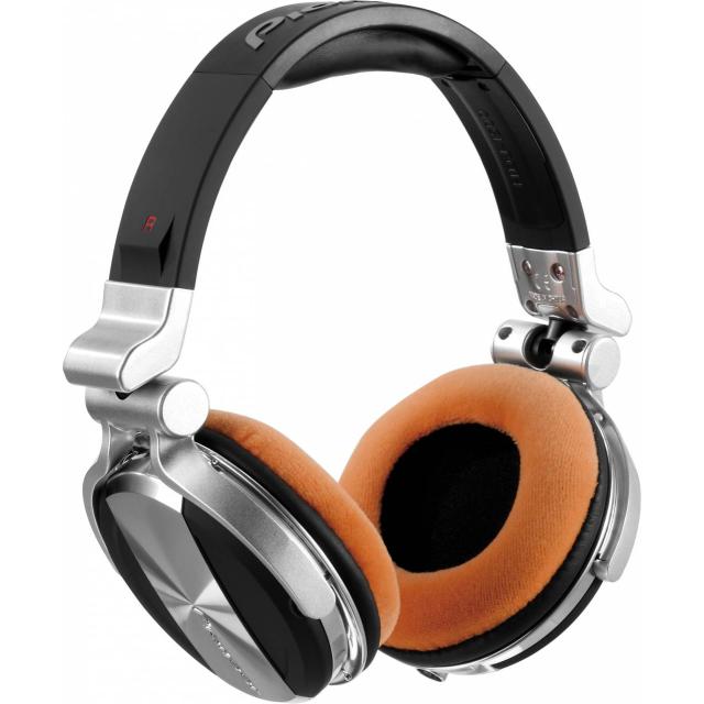 Earpad Set VELOUR for Pioneer HDJ-1500 - tangerine