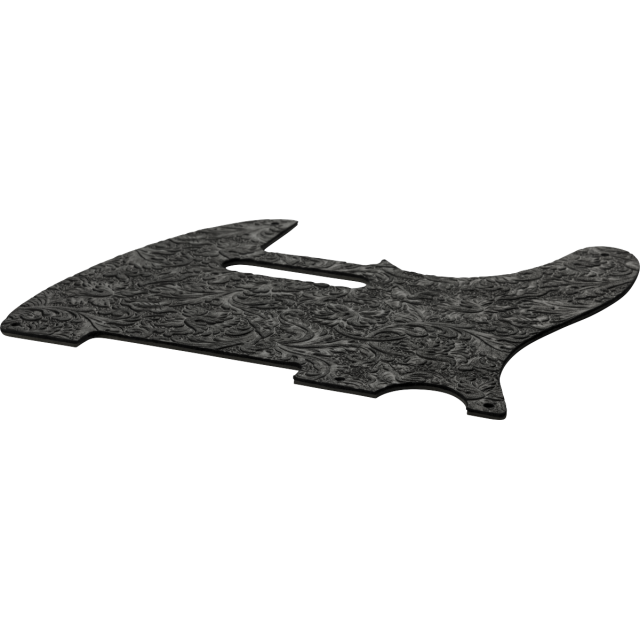 Waylon Jennings Leather Pickguard, Black
