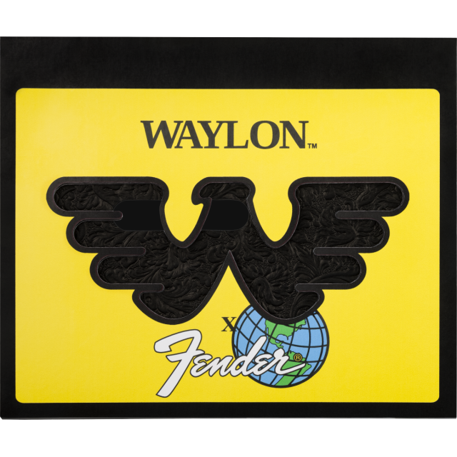 Waylon Jennings Leather Pickguard, Black