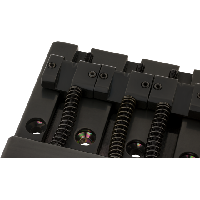 Ponte Fender HiMass 4-String Bass Bridge Assembly With Brass Saddles, Black 0994408400