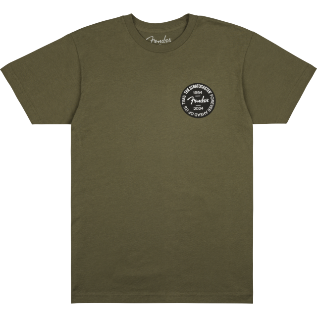 T-shirt Fender Stratocaster™ 70th Anniversary Badge Tee, Olive, XXL