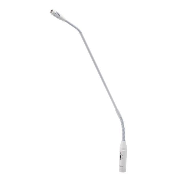 Microfono a collo d'oca cardioide con interruttore - lunghezza 55 cm, Bianco