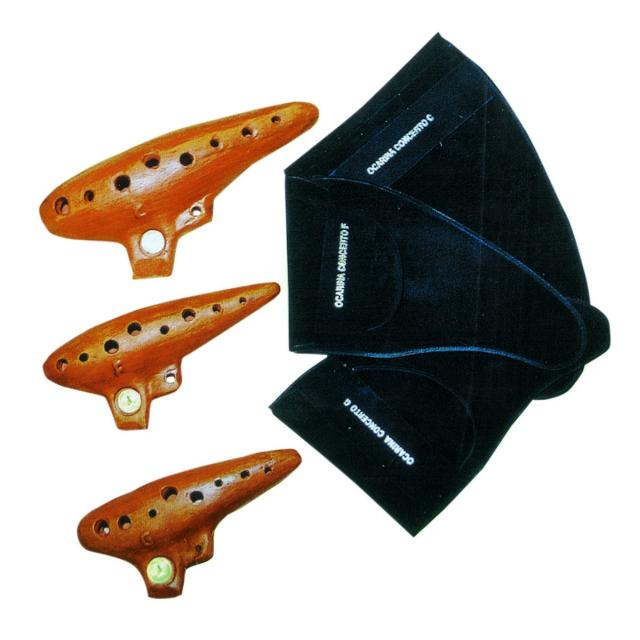 Ocarina in Terracotta e Legno (Sol)