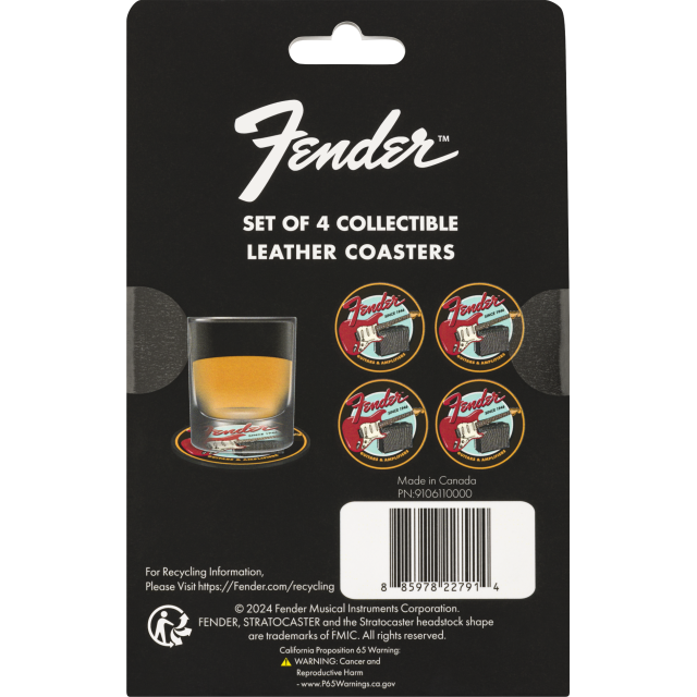 Sottobicchieri Fender 1946 Guitars & Amps Coaster Set