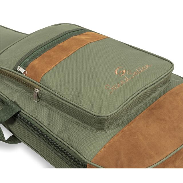 Classic guitar bag with suede leather inserts