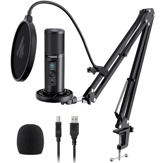 Monitorable usb condenser microphone set AU-PM422