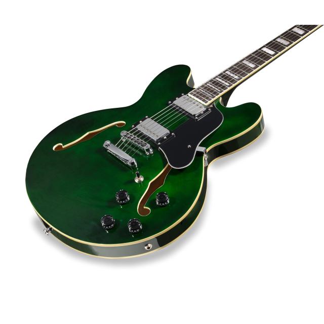 Double cutaway semi-acoustic guitar w/Humbuckers