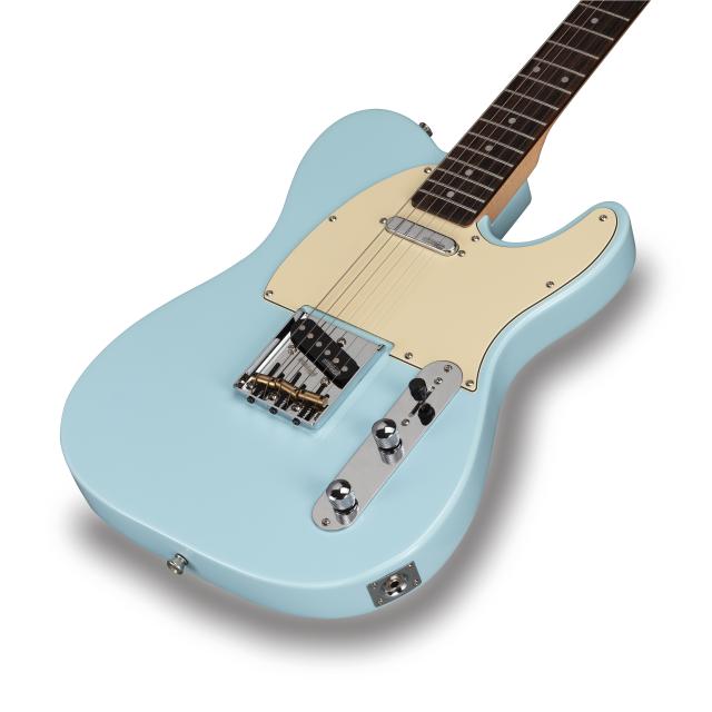 Cutaway electric guitar with 1 single coil and 1 lipstick pickup (equipped by Wilkinson®)