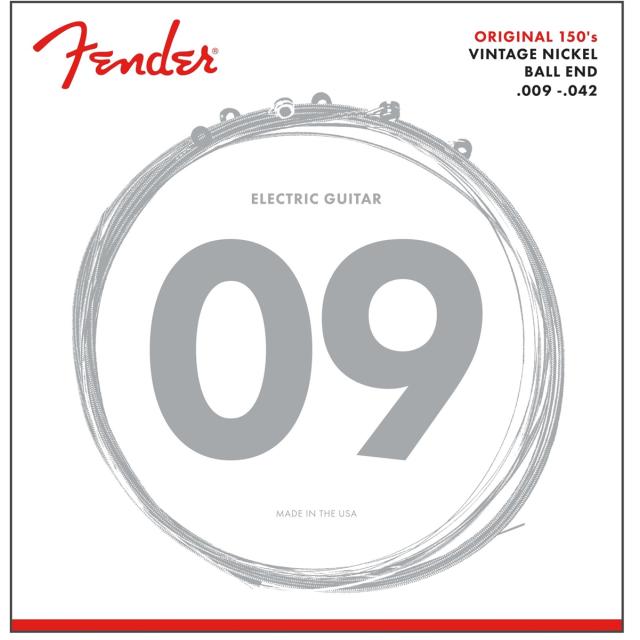 Original 150 Guitar Strings, Pure Nickel Wound, Ball End, 150L .009-.042 Gauges, (6)