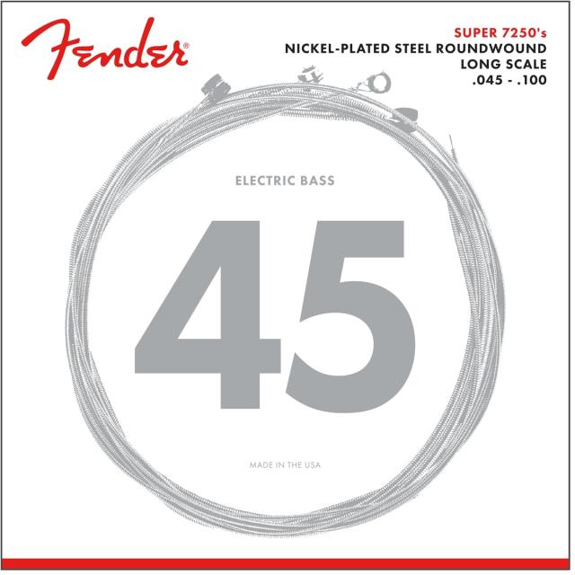 Set di Corde 7250 Bass Acciaio Nichelato Scala Lunga 7250ML Scalature .045-.100