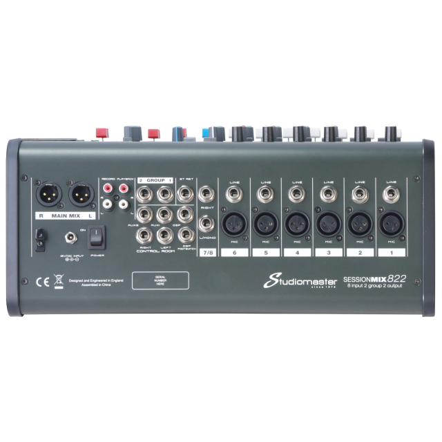 Console di missaggio professionale a 8 canali con Media e Bluetooth