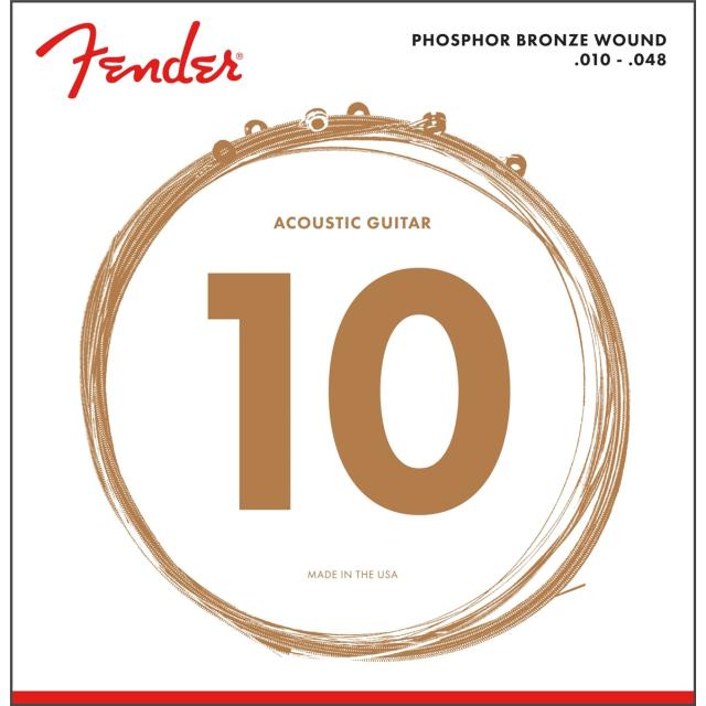 Phosphor Bronze Acoustic Guitar Strings, Ball End, 60XL .010-.048 Gauges, (6)