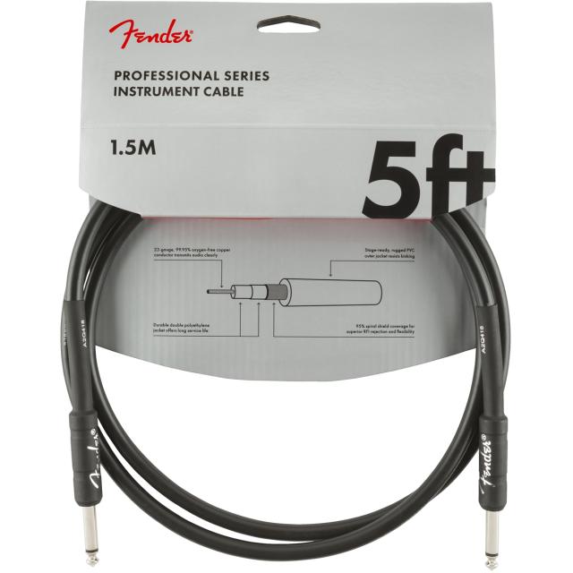 Cavo per strumenti serie Professional Straight/Straight 5' Black