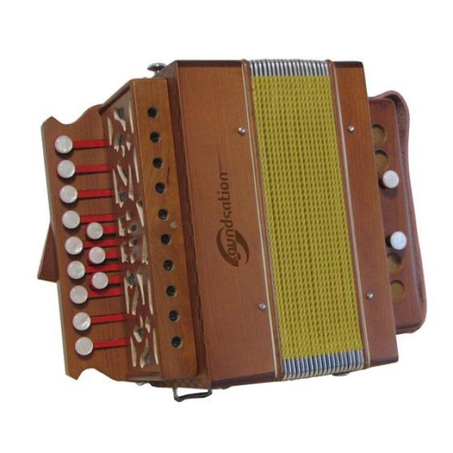 Organetto diatonico in SOL con finitura legno naturale