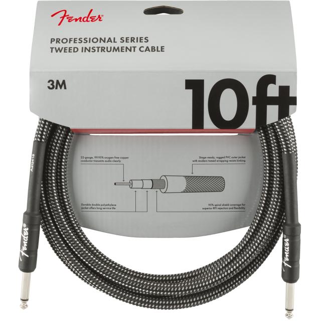 Professional Series Instrument Cables 10' Gray Tweed