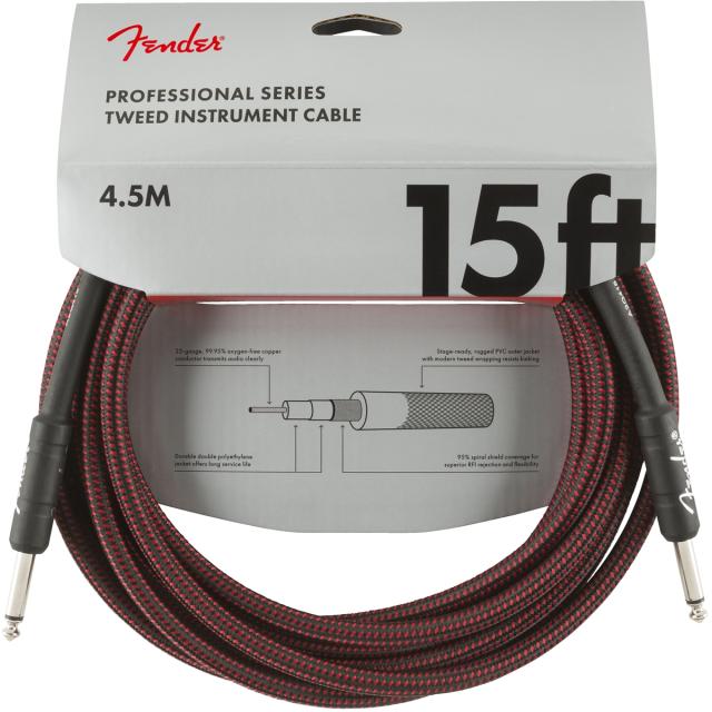 Cavo per strumenti serie Professional 15' Red Tweed
