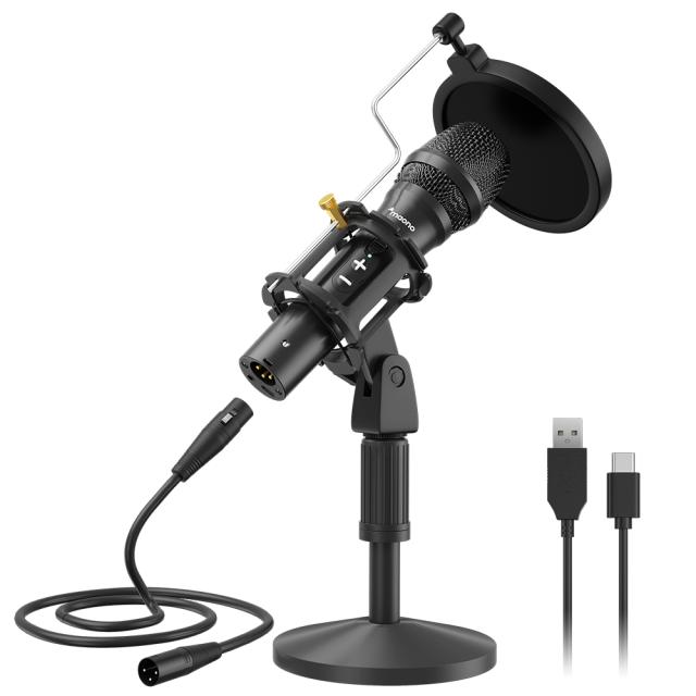 USB/XLR Dynamic desktop Microphone AU-HD300T