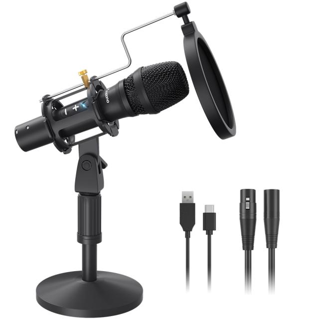 USB/XLR Dynamic desktop Microphone AU-HD300T