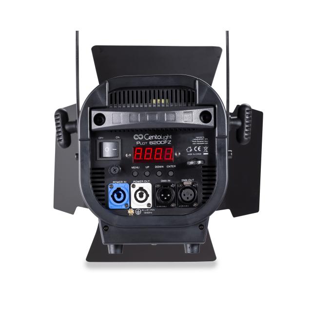 Faro Fresnel con Led RGBALC 6in1 da 200W e Zoom Motorizzato