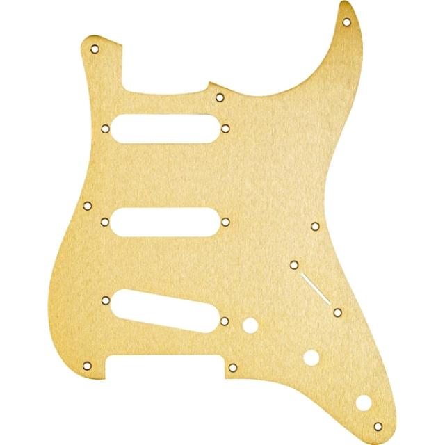 Pickguard, Stratocaster® S/S/S, 8-Hole Mount, Gold Anodized Aluminum, 1-Ply