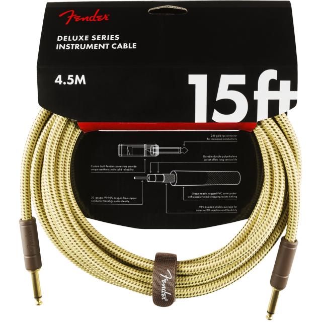 Cavo per strumenti serie Deluxe Straight/Straight 15' (4,5 m)  Tweed