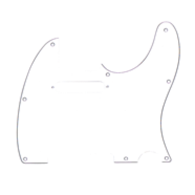 Pickguard, Telecaster®, 8-Hole Mount, White, 3-Ply