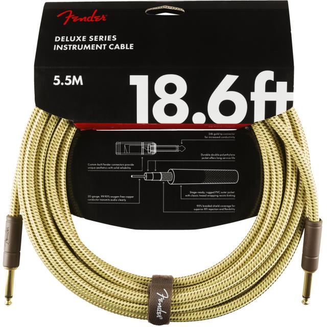 Deluxe Series Instrument Cable Straight/Straight 18.6' (5,5 m)  Tweed