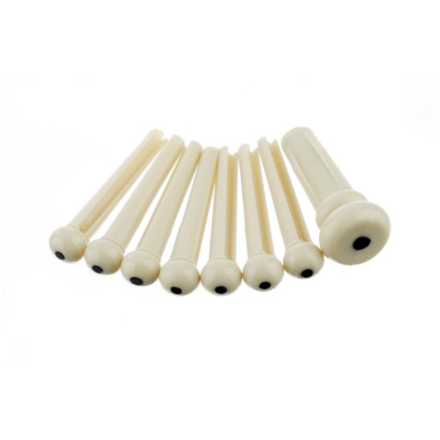 Bridge Pin Set Ivory with Black Dot 7-pack