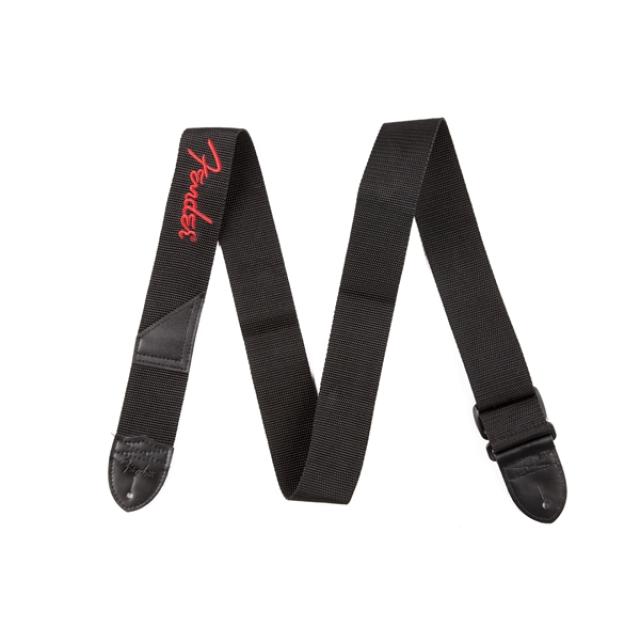 2" Black Poly Strap w/ Red Logo