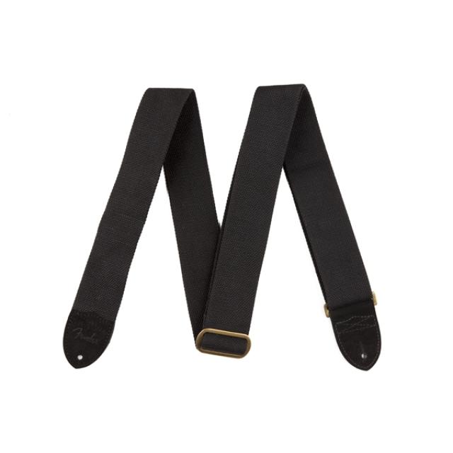 Cotton/Leather Strap, Black