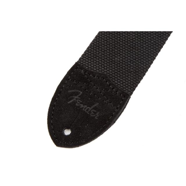 Cotton/Leather Strap, Black