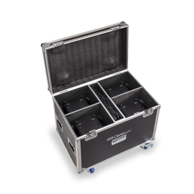 Set 4 teste mobili wash 7x40w con Flight Case