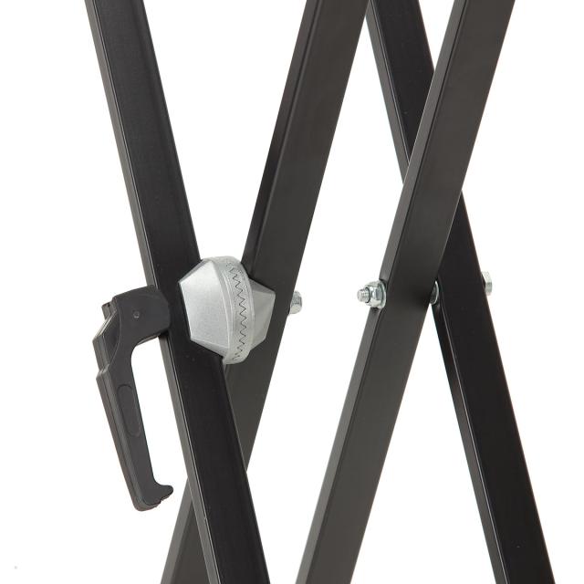 Single keyboard stand with easy adjust mechanism