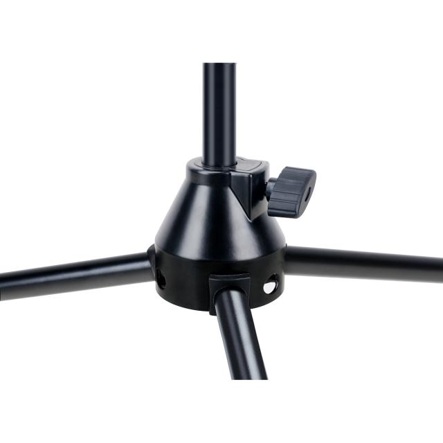 Microphone boom stand with metal tripod base